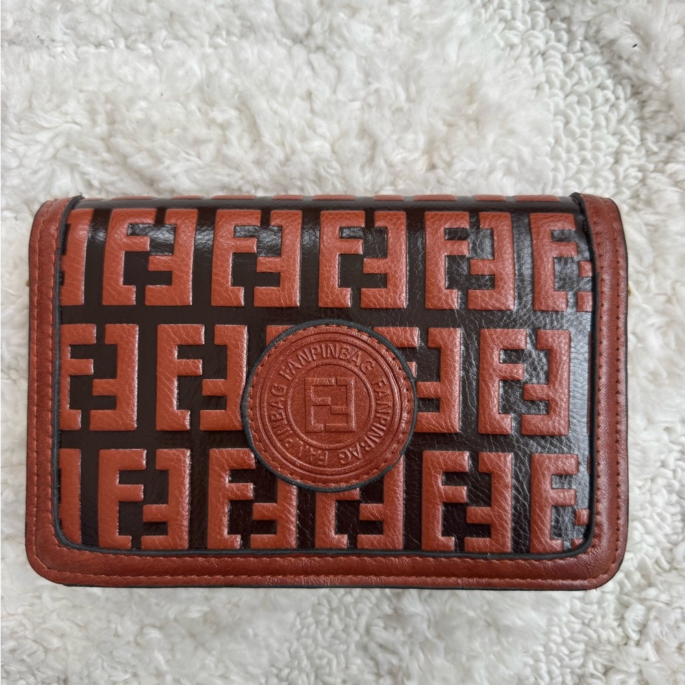 Inspired Brown and Black Flap Bag